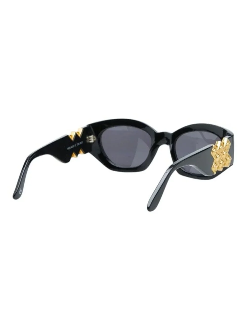 Versace Medusa Sunglasses D Black Gold Acetate Eyewear